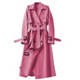 thumbnail image 1 of DAFPZW Long Trench Coat for Women Trendy Oversized Fall Plus Size Classic Jackets Windproof Overcoat Outerwear with Belt, 1 of 5