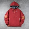 thumbnail image 1 of DAFPZW Men's Fleece Lined Hooded Sweatshirts Fall Winter Fashion Warm Hoodies 2025 Trendy Athletic Pullover, 1 of 3