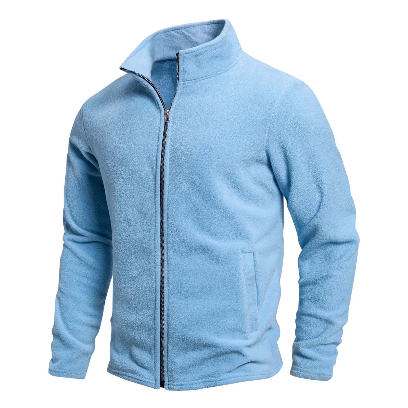 Mens Fleece Jacket Comfort Fit Warm Everyday Wear For Active Lifestyles With Soft Cozy Interior