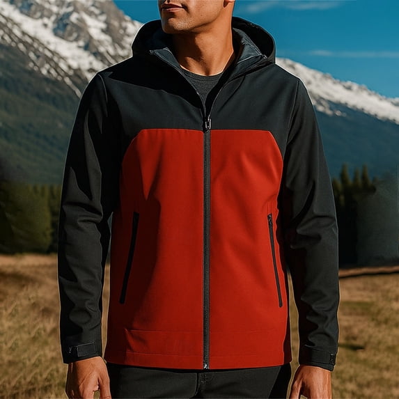 DAFPZW Men's Lightweight Hoodie Waterproof Sports Zip Rain Jacket Cycling Windbreaker Pullover Coats