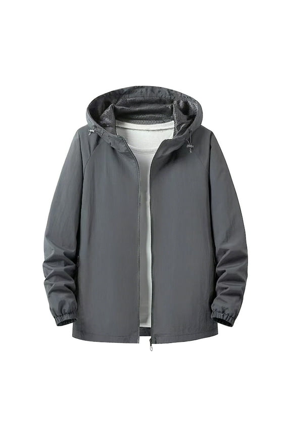 Men’s Lightweight Windbreaker Full Zip Breathable Golf Jackets Windproof Outdoor Running Coats with Pockets