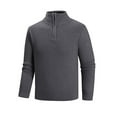 thumbnail image 1 of DAFPZW Men's Quarter Zip Sweater Casual Long Sleeved Knit Sweaters Fall Winter Pullover Sweaters, 1 of 6