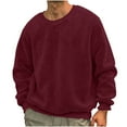 thumbnail image 1 of DAFPZW Men's Sherpa Pullover Sweatshirt Cozy Fuzzy Lined Pullover Tops Winter Casual Loose Fit Shirts Fashion Outfits, 1 of 4