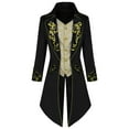 thumbnail image 1 of DAFPZW Men's Steampunk Vintage Tailcoat Jacket, Gothic Medieval Frock Coat, Embroidery Vintage Gothic Steampunk Tuxedo, 1 of 6