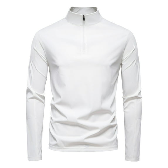 DAFPZW Mens 1/4 Zip UPF 50+ Shirts Long Sleeve Quick Dry Sun Protection Golf Shirt Outdoor Hiking Running Pullover Rash Guar