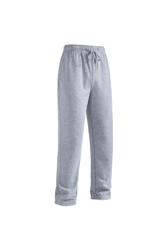 Mens Baggy Bootcut Sweatpants Wide Leg Flared Stretch Elastic Waist Drawstring Cotton Joggers Workout Casual Pants