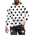 thumbnail image 1 of DAFPZW Mens Crew Neck Long Sleeve Tee Shirts Polka Dots T-Shirt Fashion Solid Color Basic Pullover Fall Casual Vintage Tops, 1 of 4