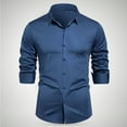 thumbnail image 1 of DAFPZW Mens Dress Shirt Wrinkle Free Regular Fit 4-Way Stretch Button Down Shirts, 1 of 6