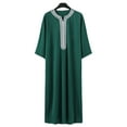 thumbnail image 1 of DAFPZW Mens Muslim Middle Arab Casual Long Sleeve Loose Hood Big and Tall Long Gown Dress Muslim Kaftan Thobe, 1 of 5