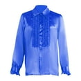 thumbnail image 1 of DAFPZW Mens Renaissance Palace Button Down Shirts Halloween Party Fashion Clothes Ruffle Long Sleeve Lapel Retro Gothic Top, 1 of 6