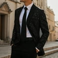 thumbnail image 1 of DAFPZW Mens Sequins Blazer Sparkle Dress Suit Jacket Cocktails Shiny Metallic Dance Party Tuxedo Homecoming Coats, 1 of 7