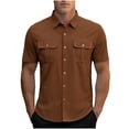 thumbnail image 1 of DAFPZW Mens Work Shirt Regular Fit Short Sleeve Durable Button Down Utility Shirts with Two Chest Pockets, 1 of 6