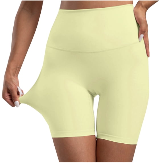 DAFPZW No Front Seam High Waisted Biker Shorts Women Workout Gym Shorts Buttery Soft Booty Yoga Short Pants