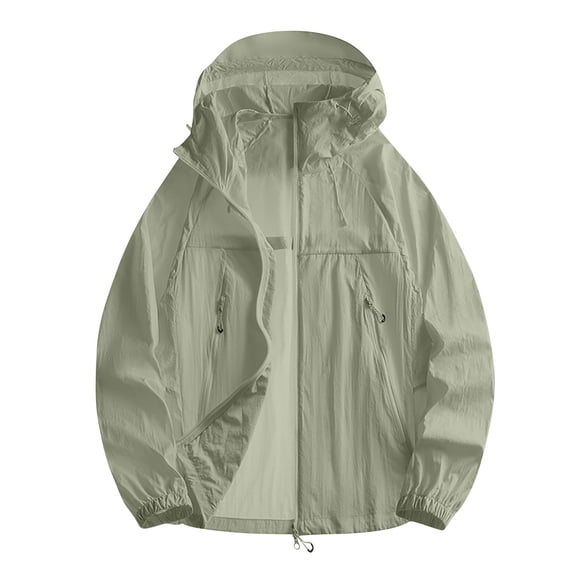 DAFPZW Rain Jacket for Women Waterproof Long Sleeve Raincoat Hooded Breathable Outdoor Jackets with Drawstring Pockets