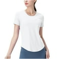 thumbnail image 1 of DAFPZW Seamless Workout Shirts for Women Short Sleeve Yoga Tops Sports Running Shirt Breathable Lightweight Athletic Top, 1 of 6