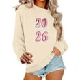 thumbnail image 1 of DAFPZW Senior 2026 Women's Pullover Crewneck Sweatshirt, Funny Letter Print Long Sleeve Cute Graphic Casual Loose Tee Shirts, 1 of 5