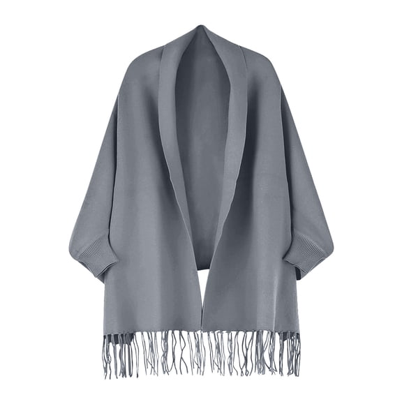 DAFPZW Shawl Wraps for Women Open Front Cape Ponchos Oversized Cardigan for Spring Fall Winter