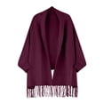 thumbnail image 1 of DAFPZW Shawl Wraps for Women Open Front Cape Ponchos Oversized Cardigan for Spring Fall Winter, 1 of 5