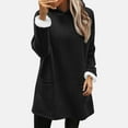 thumbnail image 1 of DAFPZW Sherpa Hooded Pullover for Women Long Sleeve Double Fleece Sweatshirts 2025 Fuzzy High Elastic Top with Pockets, 1 of 4