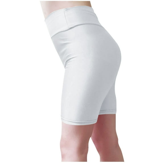 DAFPZW Shiny Metallic Shorts for Women Summer Super High Waisted Festival Dance Workout Shorts
