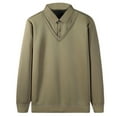 thumbnail image 1 of DAFPZW Shirts for Men Pack Long Sleeve Casual Button Down 2 in 1 Winter Sweater Tops Soft Comfy Lapel Warm Loose Blouses, 1 of 4