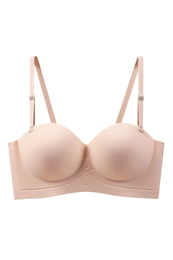 Strapless Push Up Seamless Multiway Bra Wireless Low Cut Convertible Bra Smoothing Unpadded Support Bras