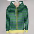 thumbnail image 1 of DAFPZW Striped Zip Up Hoodie for Women Oversized Sweatshirt Hoodies Pullover Cotton Vintage Preppy Shirt Outfits, 1 of 4