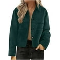 thumbnail image 1 of DAFPZW Suede Jackets for Women 2026 Casual Button Down Cropped Jacket Fall Long Sleeve Outerwear Coats Work Office Clothes, 1 of 6