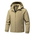 thumbnail image 1 of DAFPZW Winter Jackets for Men with Hood Thicken Warm Zip Up Jacket Trendy Waterproof Coats Outerwear with Pockets 2025, 1 of 4