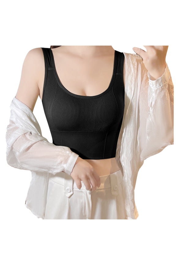 Wirefree Supportive Sports Bras for Women for Large Bust Tank Athletic Gym Sporty Sexy High Impact Workout Tank Top