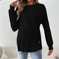 thumbnail image 1 of DAFPZW Women Boat Neck Long Sleeve Sweater 2025 Fall Trendy Loose Fit Knit Tops Oversized Side Slit Pullover Tops, 1 of 5