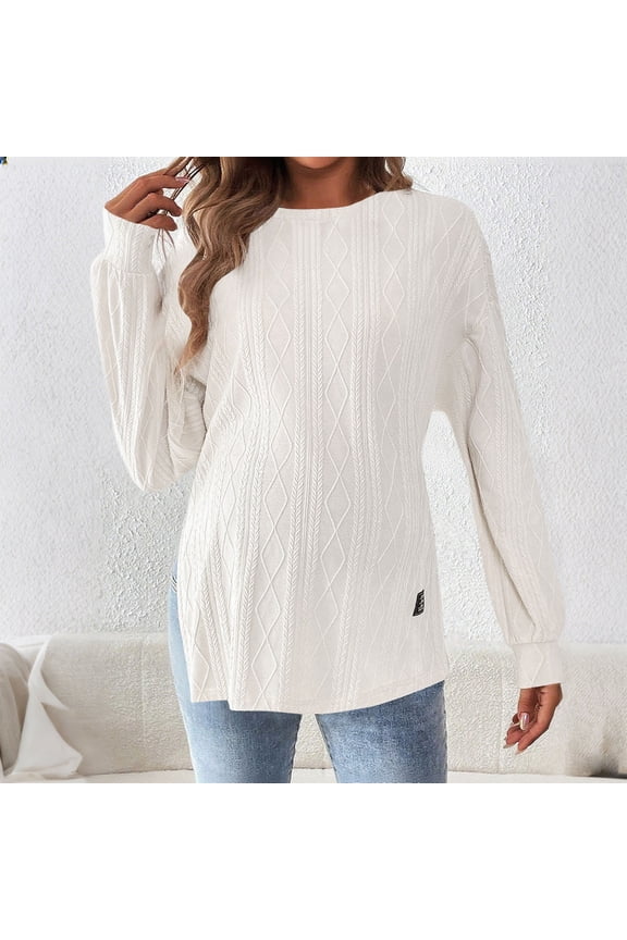 Women Boat Neck Long Sleeve Sweater 2025 Fall Trendy Loose Fit Knit Tops Oversized Side Slit Pullover Tops