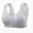 thumbnail image 1 of DAFPZW Women Front Snap Closure Bras Plus Size No Underwire Full Coverage Push up Bra Soft Cup Wireless Comfortable Everyday Bra, 1 of 8