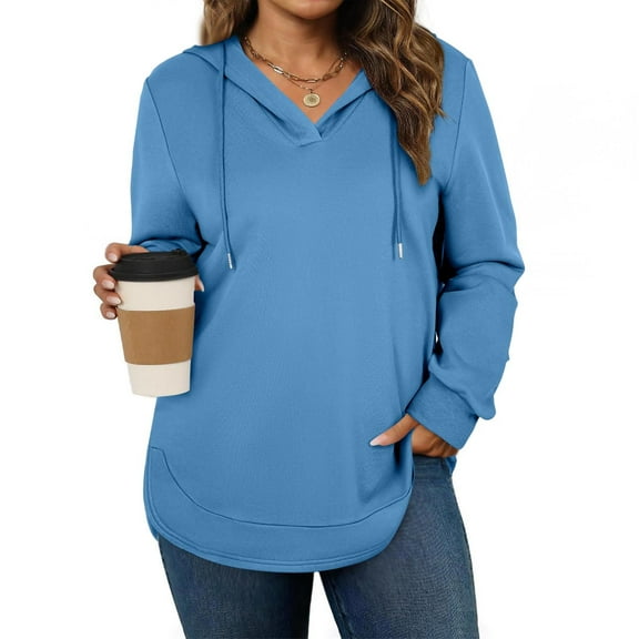 DAFPZW Women Casual Hoodies Oversized Long Sleeves Fashion Pullover Loose Fit Tunic Winter Tops Comfy Warm Sweatshirts