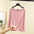 thumbnail image 1 of DAFPZW Women Lightweight Pajamas Tops Long Sleeve Solid Color Lounge Tops Ladies Modal Crewneck Basic Pullover Undershirt, 1 of 5