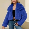 thumbnail image 1 of DAFPZW Women Puffy Faux Fur Coat Long Sleeve Open Front Winter Cropped Cardiagn Jackets Plush Fuzzy Lapel Short Warm Outwear, 1 of 9