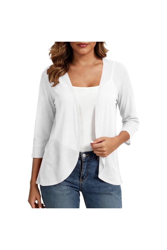 Women Shrug Chiffon Cardigans Open Front Short Sleeve Dressy Evening Tops 2025 Trendy Sheer Beach Cover Ups