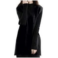 thumbnail image 1 of DAFPZW Women Sweater Vest Oversized V-Neck Sleeveless Knit Pullover Ribbed Vest Dress with Pockets, 1 of 6