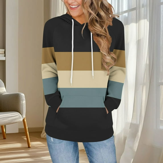 DAFPZW Women’s 2025 Fall Long Sleeve Hoodie Pullover Sweatshirt Lightweight Casual Tops Blouses