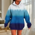 thumbnail image 1 of DAFPZW Women's Casual Hoodies Long Sleeve Color Block Gradient Lightweight Pullover Tops Loose Sweatshirt with Pocket, 1 of 5
