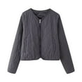 thumbnail image 1 of DAFPZW Women's Diamond Quilted Jackets Lightweight Casual Jacket Warm Winter Coats Full Zip with Pockets, 1 of 7