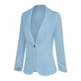 thumbnail image 1 of DAFPZW Women's Oversized Blazers Button Lapel Collar Soft Cardigan Suit Jacket Stretch Ruched Long Sleeve Dressy Blazer, 1 of 6