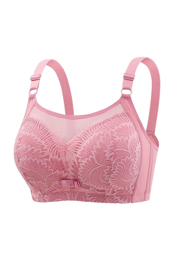 Women's Plus Size Bras Lace Sexy See Through Floral Graphic Print Bra Wireless Soft Lightweight Fashion Underwear
