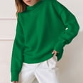 thumbnail image 1 of DAFPZW Women's Plus Size Sweatshirts Mock Neck Long Sleeve Pullover Casual Solid Color Tops Loose Fit Turtleneck Outfits, 1 of 6
