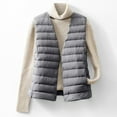 thumbnail image 1 of DAFPZW Women's Puffer Vest Lightweight Button V-Neck Pockets Puffy Vests Sleeveless Quilted Padded Outerwear, 1 of 7