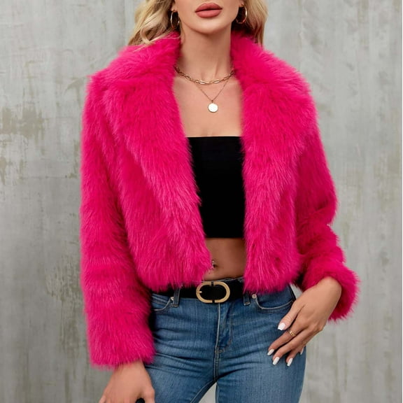 DAFPZW Women's Winter Coat Lapel Open Front Sleeveless Furry Faux Fur Vest Shaggy Oversized Fuzzy Waistcoat