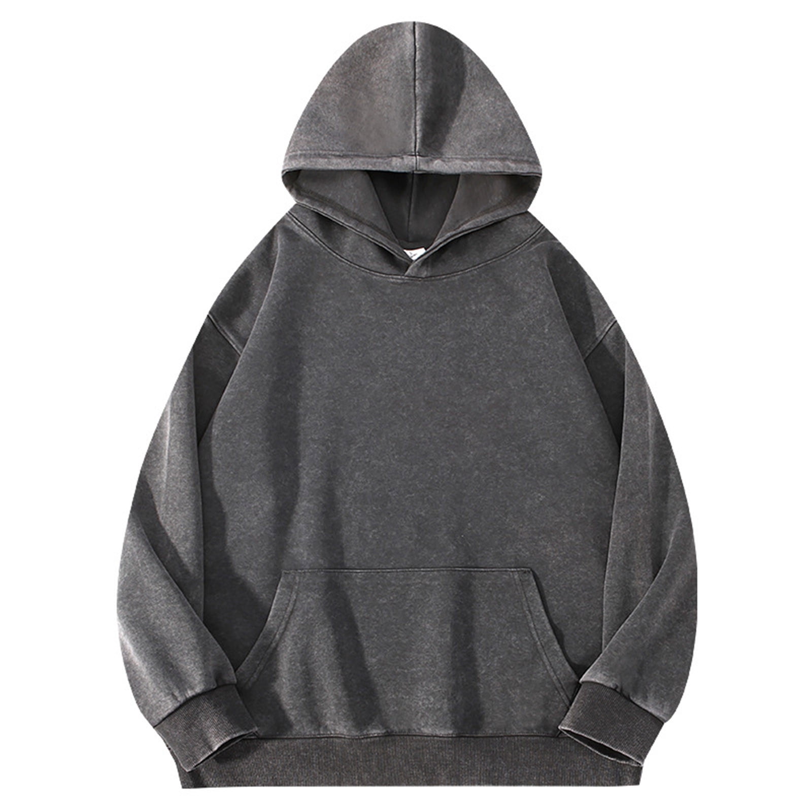 DAFPZW Womens Acid Wash Hoodie Vintage Pullover Fashion Heavyweight Hooded Basic Couples Streetwear Sweatshirts