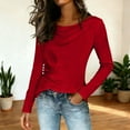 thumbnail image 1 of DAFPZW Womens Business Casual Blouses Dressy Work Tops Fall Fashion Boat Neck Pleated Long Sleeve Shirts Business Clothes, 1 of 6