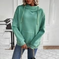 thumbnail image 1 of DAFPZW Womens Hoodies Crossover Mock Neck Loose Pullover Sweatshirts Trendy Casual Solid 2025 Fall Long Sleeve Tee Tops, 1 of 6