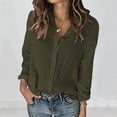 thumbnail image 1 of DAFPZW Womens Long Sleeve Shirts Button Down Cotton Linen Blouse Loose Fit Casual V-Neck Tops, 1 of 6